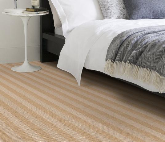 Wool Blocstripe Ochre String Bloc Carpet 1856 in Bedroom