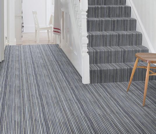 Wool Iconic Stripe Simone Carpet 1540 on Stairs