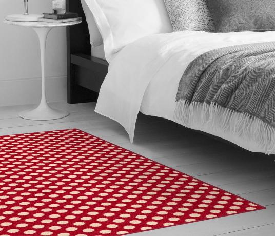 Quirky Spotty Red Carpet 7144 as a rug (Make Me A Rug)