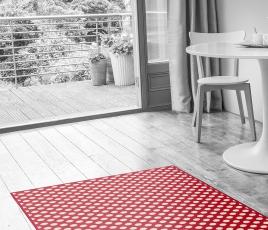 Quirky Spotty Red Runner 7059 in Living Room (Make Me A Rug) thumb