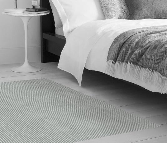 Plush Stripe Aquamarine Carpet 8217 as a rug (Make Me A Rug)