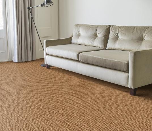 Coir Herringbone Natural Carpet 4603 in Living Room