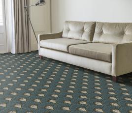 Quirky Divine Savages Deco Teal Carpet 7151 in Living Room thumb