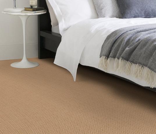 Wool Herringbone Zig Zag Morel Carpet 4680 in Bedroom