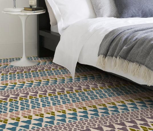 Quirky Margo Selby Fair Isle Annie Carpet 7210 in Bedroom