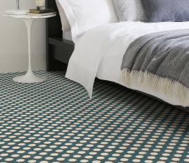 Quirky Spotty Duck Egg Carpet 7142 in Bedroom thumb