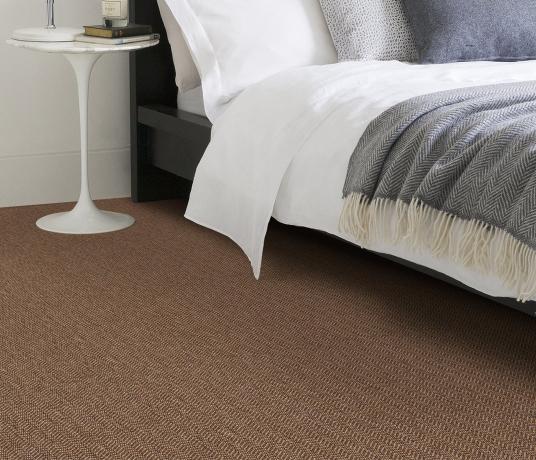 Anywhere Herringbone Copper Carpet 8041 in Bedroom