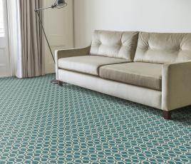 Quirky Honeycomb Duck Egg Carpet 7110 in Living Room thumb