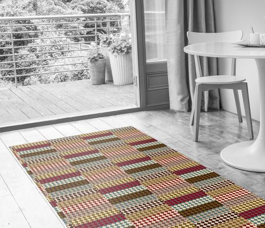 Quirky Patch Red Runner by Margo Selby 7091 in Living Room (Make Me A Rug)