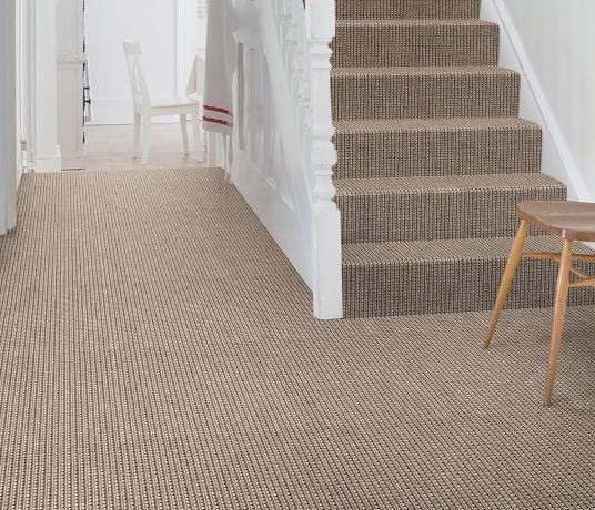 Anywhere Rope Limestone Carpet 8062 on Stairs