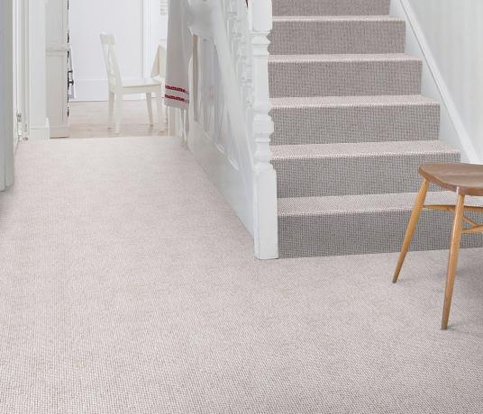 Wool Milkshake Marshmallow Carpet 1735 on Stairs