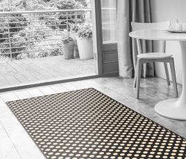 Quirky Spotty Black Runner 7055 in Living Room (Make Me A Rug) thumb