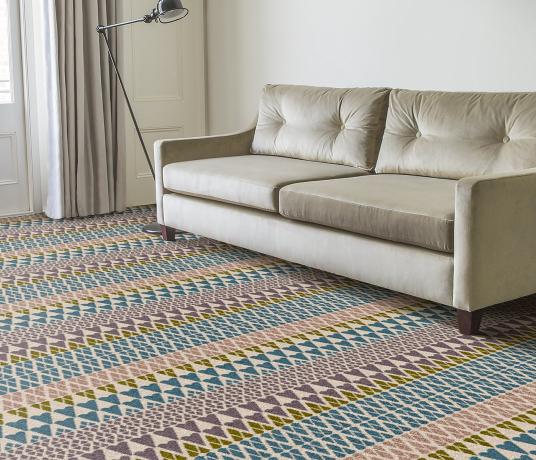 Quirky Margo Selby Fair Isle Annie Carpet 7210 in Living Room