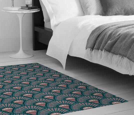Quirky Divine Savages Deco Blush Carpet 7150 as a rug (Make Me A Rug)