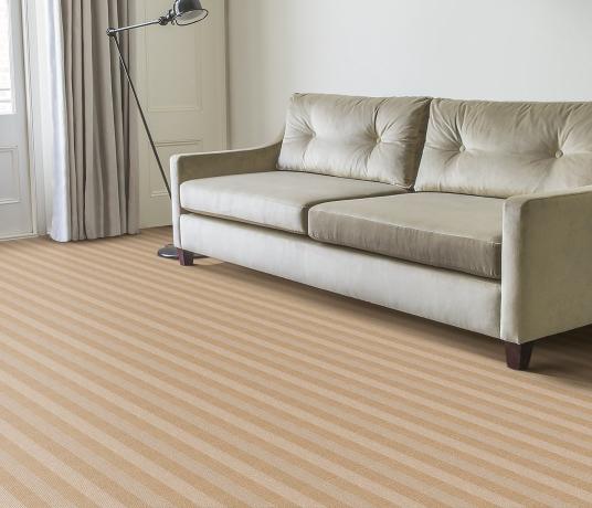 Wool Blocstripe Ochre String Bloc Carpet 1856 in Living Room