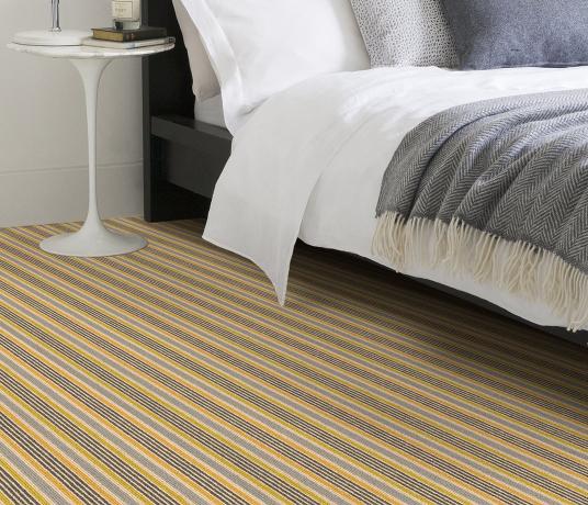 Margo Selby Stripe Sun Shellness Carpet 1912 in Bedroom