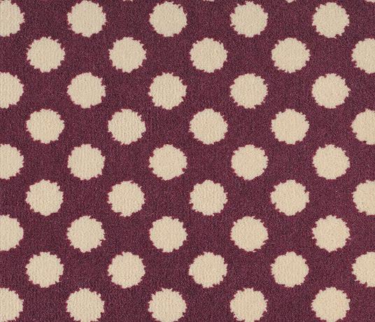Quirky Spotty Damson Carpet 7141 Swatch