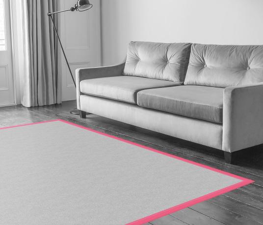 Cotton Pink Border  in Living Room