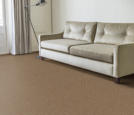 Anywhere Herringbone Caramel Carpet 8047 in Living Room thumb