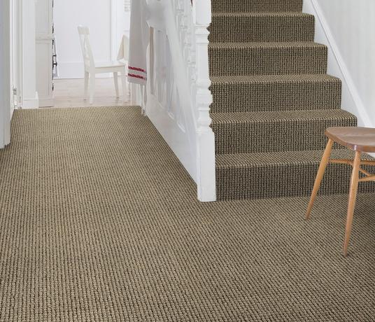 Wool Pebble Portloe Carpet 1806 on Stairs