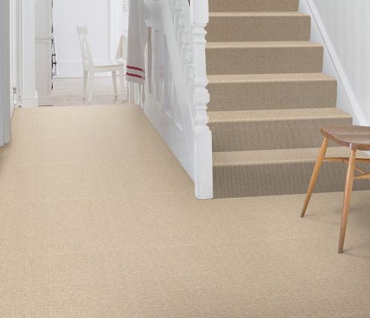 Wool Cord String Carpet 5786 on Stairs