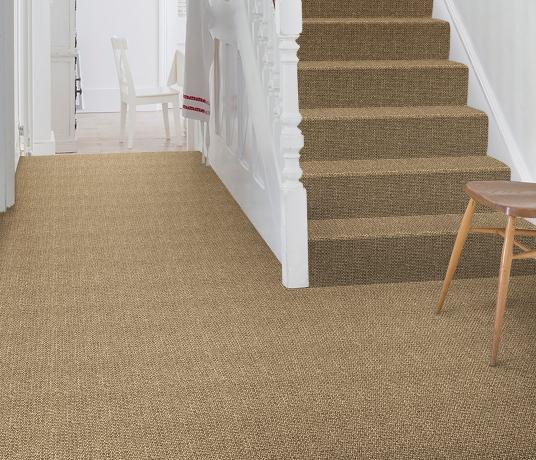 No Bother Sisal Super Bouclé Nether Wallop Carpet 1453 on Stairs
