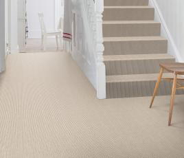 Wool Pinstripe Canvas Olive Pin Carpet 1865 on Stairs thumb