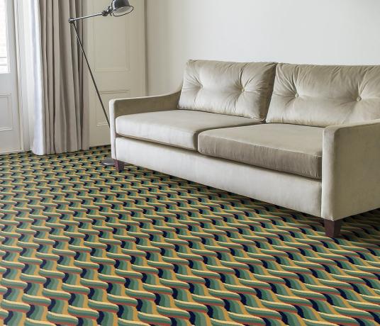 Quirky Stayathome Fibonacci Carpet 1321 in Living Room