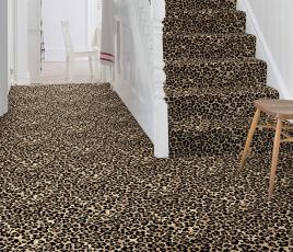 Quirky Leopard Java Carpet 7125 on Stairs thumb