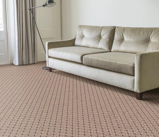 Quirky Geo Grey Carpet 7133 in Living Room