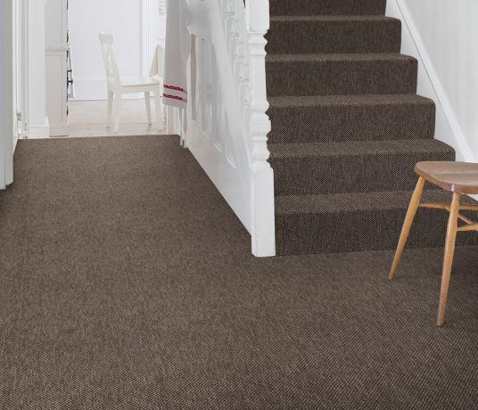 Anywhere Panama Cocoa Carpet 8022 on Stairs