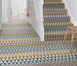 Quirky Margo Selby Fair Isle Annie Carpet 7210 on Stairs thumb