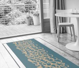 Quirky Waterlake Blue Runner by Ella Doran 7087 in Living Room (Make Me A Rug) thumb
