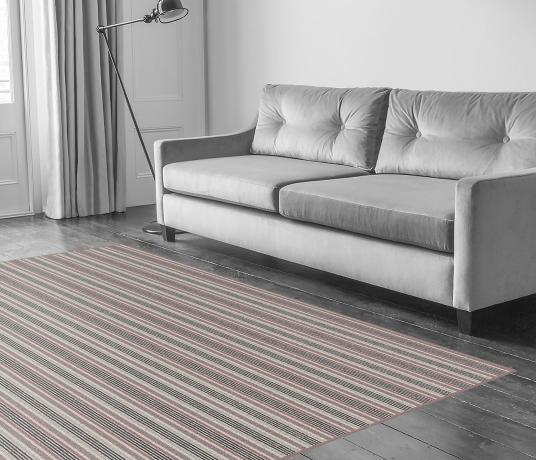 Margo Selby Stripe Rock Shakespeare Carpet 1952 in Living Room