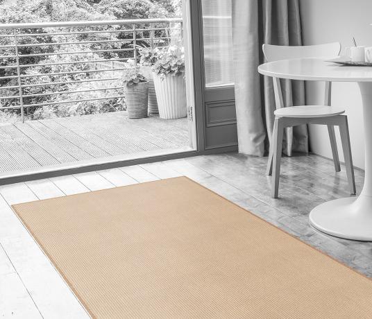 Wool Pinstripe Ochre String Pin Carpet 1866 in Living Room (Make Me A Rug)