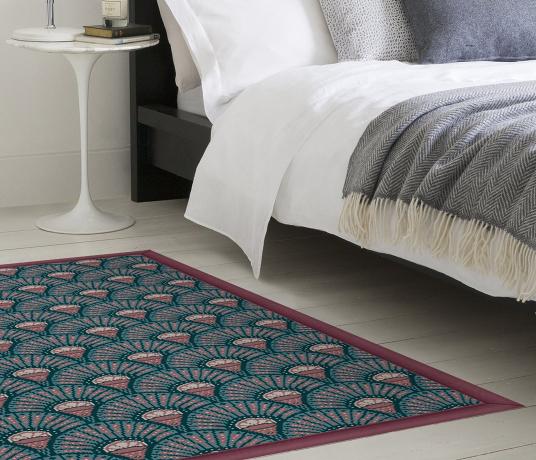 Quirky Deco Blush Rug 1 as a rug (Make Me A Rug)