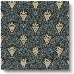 Quirky Divine Savages Deco Teal Carpet 7151