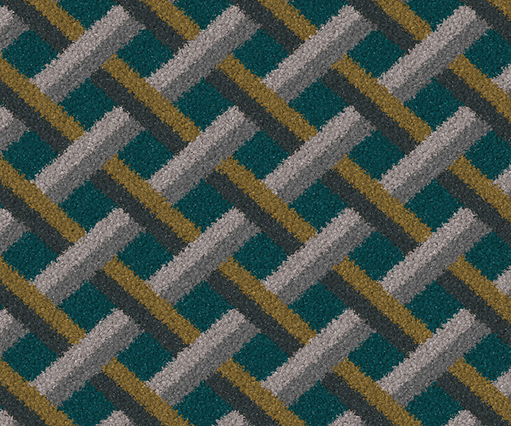 Quirky Lattice Fletcher British patterned carpet designed by Ben Pentreath