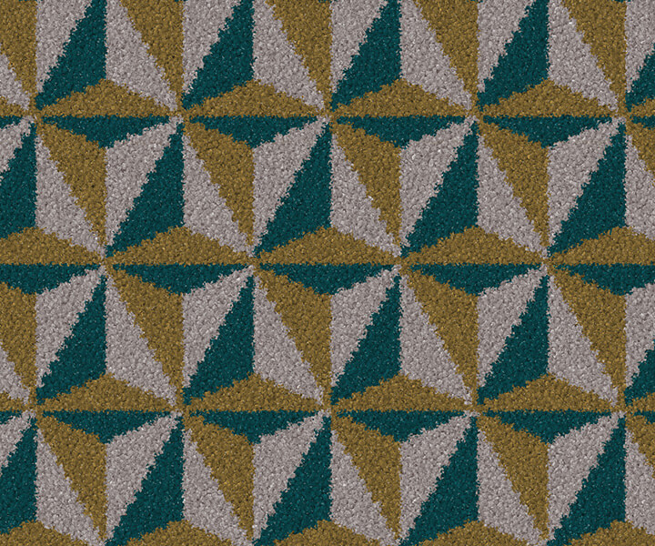 Quirky Tetra Blomfield British patterned carpet designed by Ben Pentreath