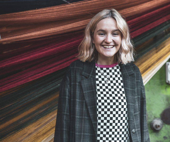 Sophie Anne Campbell, winner of The Glasgow School of Art x Alternative Flooring Design a Tartan Carpet Competition