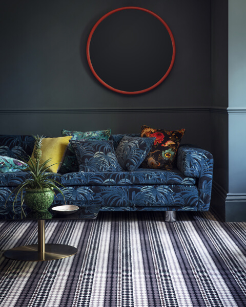 Quirky Button Black British Patterned Carpets designed by Margo Selby
