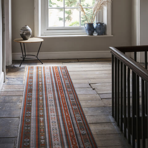 Alternative Flooring British patterned narrow width Quirky hallway runner rug
