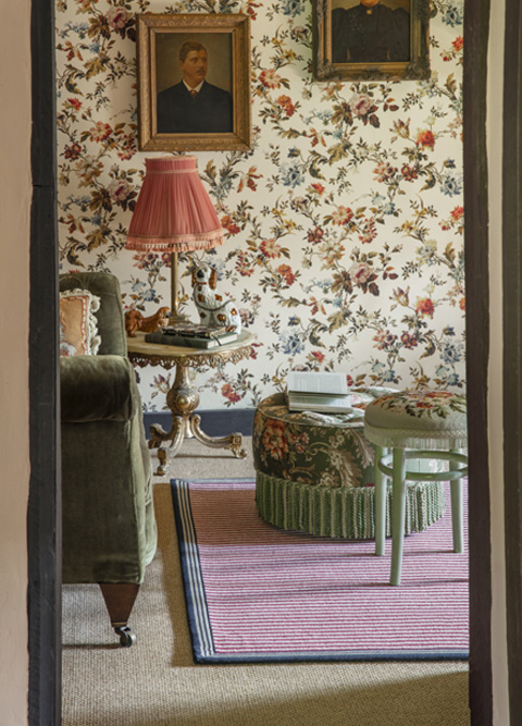 Wool Candy Lollipop Floss Bespoke Rug with a Tramlines Prague Border