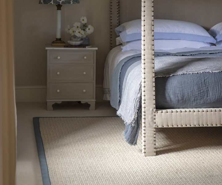 Alternative Flooring, Autumn Trend Watch 2026, Wool Chunky Knit Bobble Rug with Cotton Cadet Border