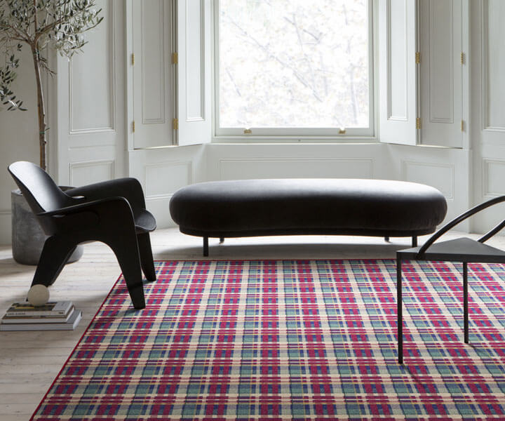 Alternative Flooring, Trend Watch Inspiration, Autumn 2022, Quirky Tartan Patterned Carpet