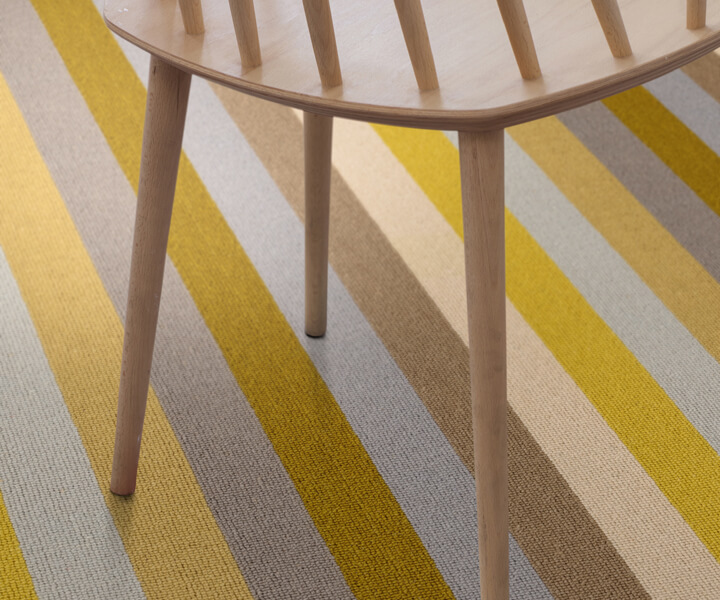 Alternative Flooring, Trend Watch Inspiration, Spring 2023, Margo Selby Stripe Sun carpet
