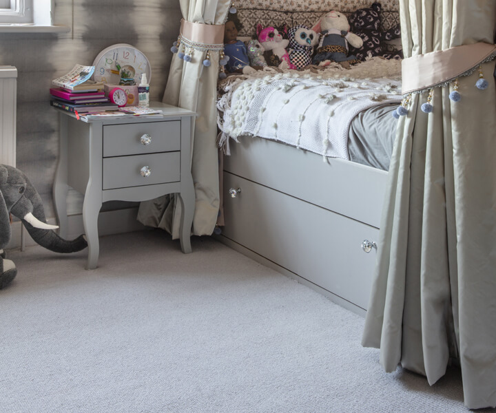 Alternative At Home with Cottage Noir, Kemi Lawson, Wool Milkshake bedroom carpet