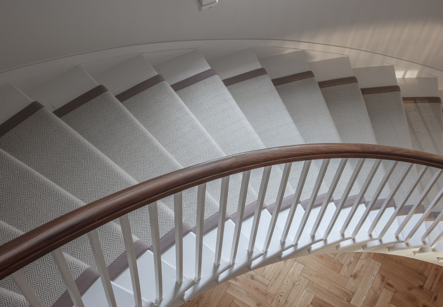 Alternative Flooring At Home, Christina Horspool, Manar House, Wool Iconic Herringbone stair carpet