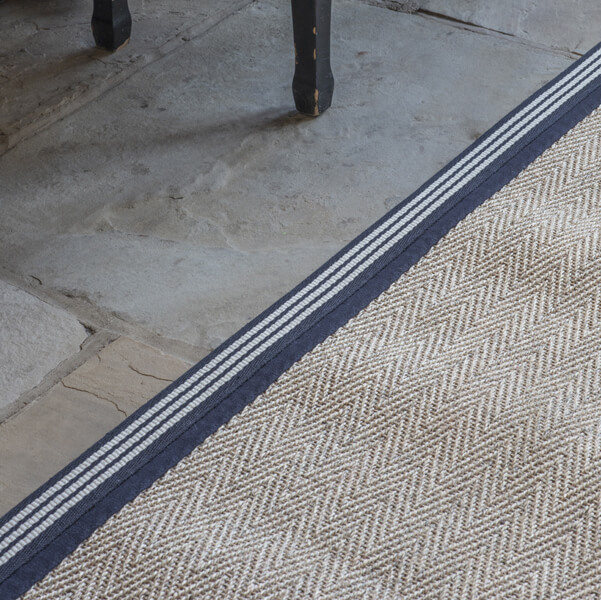 Alternative Flooring at Home with Jo Whiley, Sisal Herringbone bespoke rug