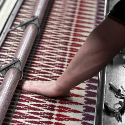 Alternative Flooring, Makers, Our People, quality and care inspection on British woven wool carpet